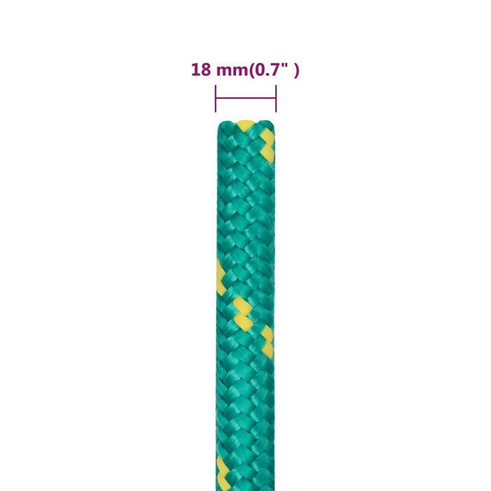 Corda Nautica Verde 18 mm 25 m in Polipropilene cod mxl 51542