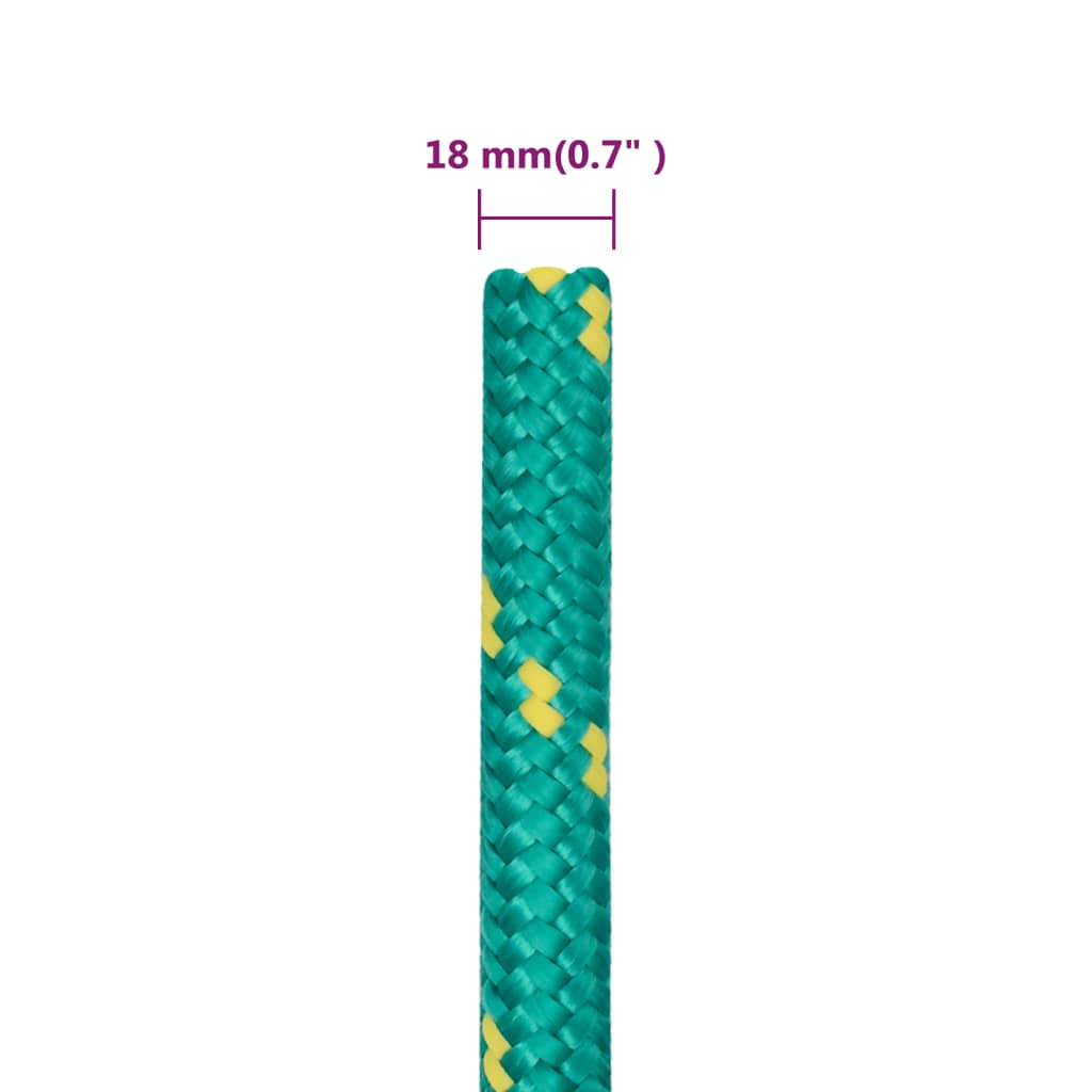 Corda Nautica Verde 18 mm 50 m in Polipropilene