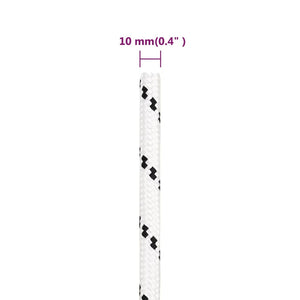 Corda Intrecciata per Barca Bianca 10 mm x 25 m Poliestere