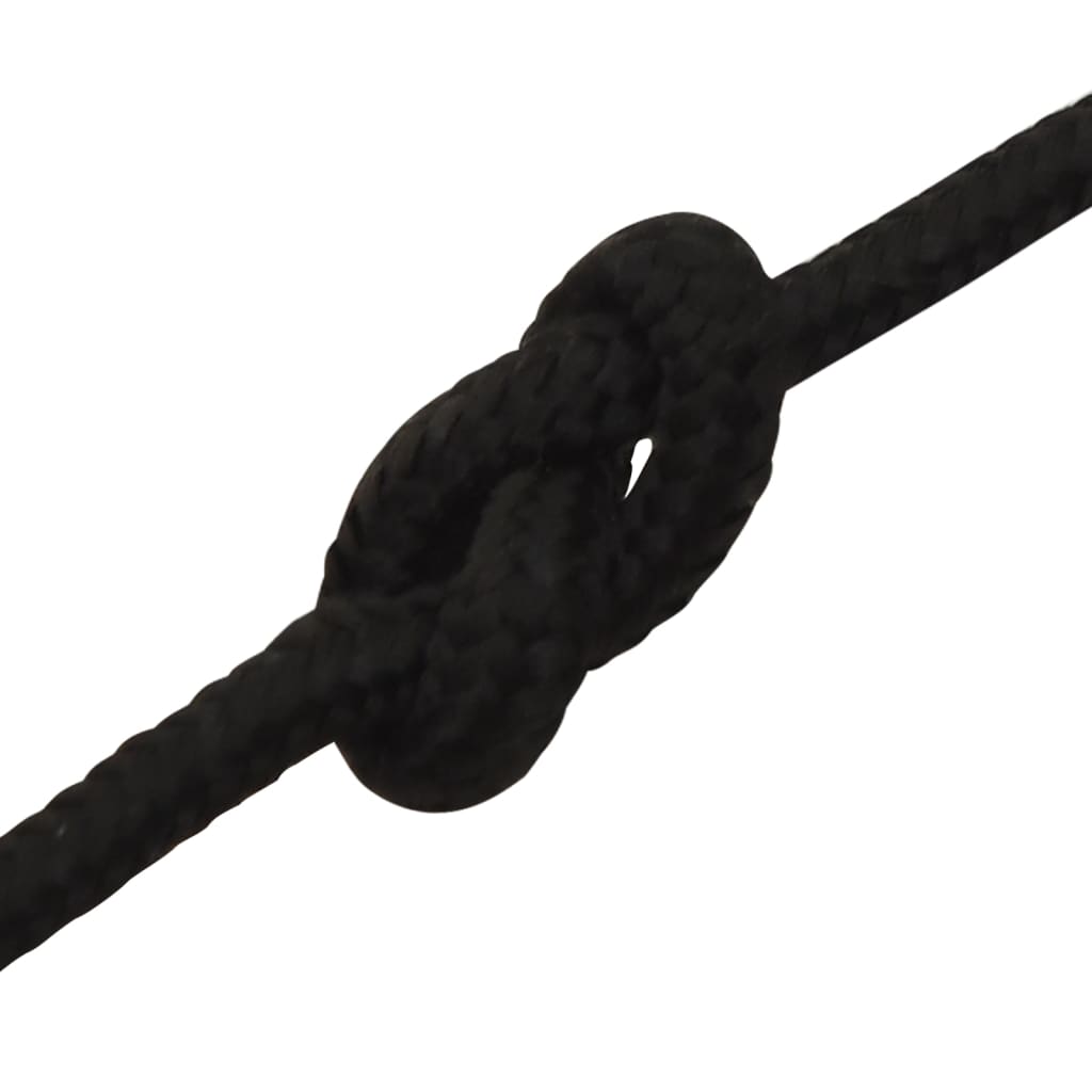 Corda da Lavoro Nera 3 mm 25 m in Poliestere cod 12451