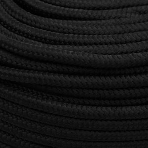 Corda da Lavoro Nera 6 mm 25 m in Poliestere cod mxl 44834