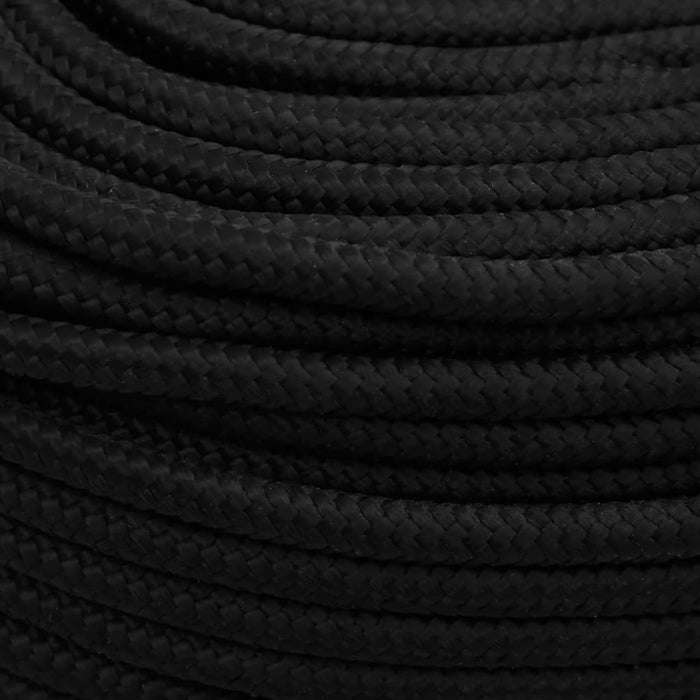 Corda da Lavoro Nera 6 mm 25 m in Poliestere cod mxl 44834