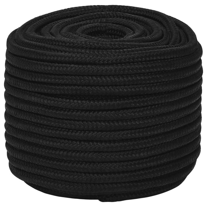 Corda da Lavoro Nera 14 mm 250 m in Poliestere cod mxl 66522