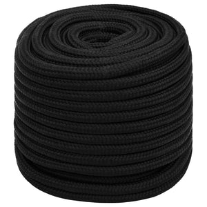 Corda da Lavoro Nera 18 mm 100 m in Poliestere cod mxl 41476