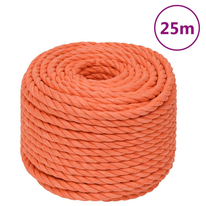 Corda da Lavoro Arancione 10 mm 25 m in Polipropilene cod mxl 48825