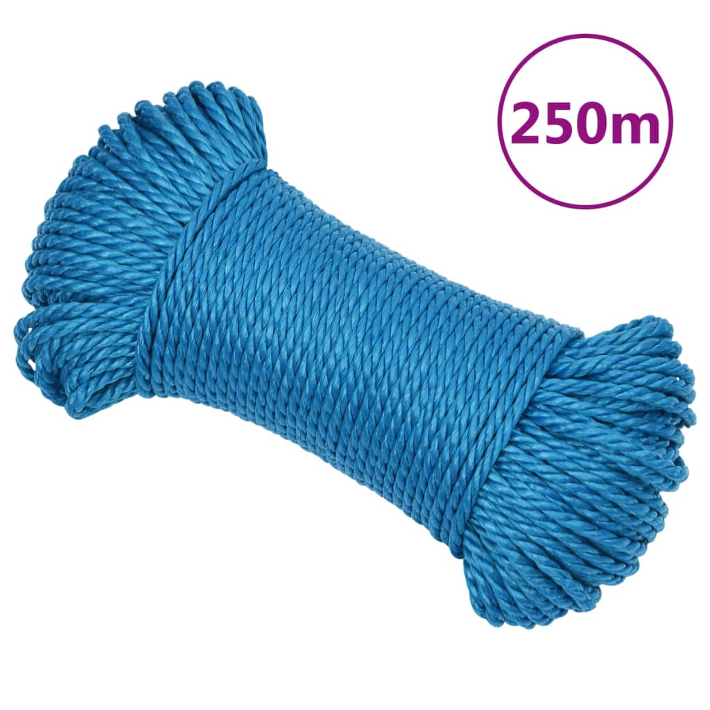 Corda da Lavoro Blu 3 mm 250 m in Polipropilene cod 11420