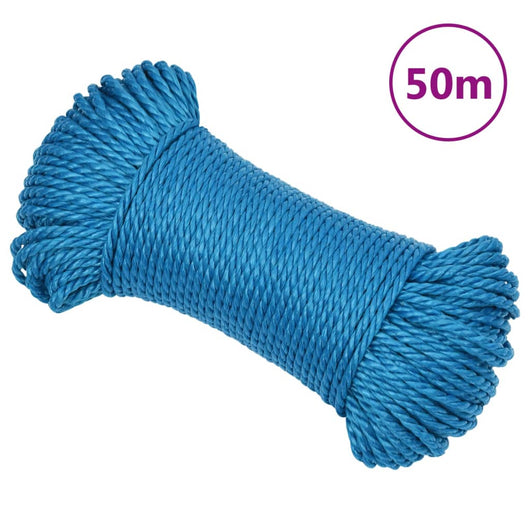 Corda da Lavoro Blu 6 mm 50 m in Polipropilene 152963