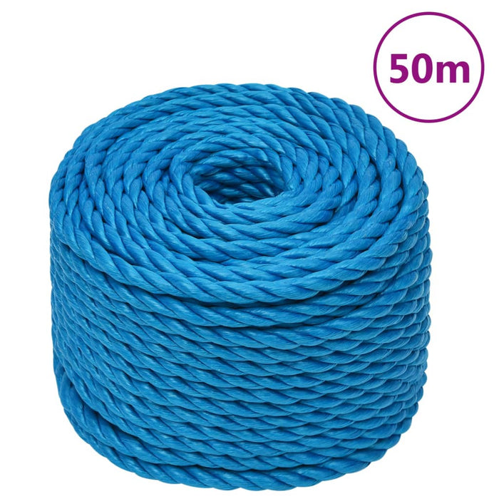 Corda da Lavoro Blu 12 mm 50 m in Polipropilene cod mxl 47907