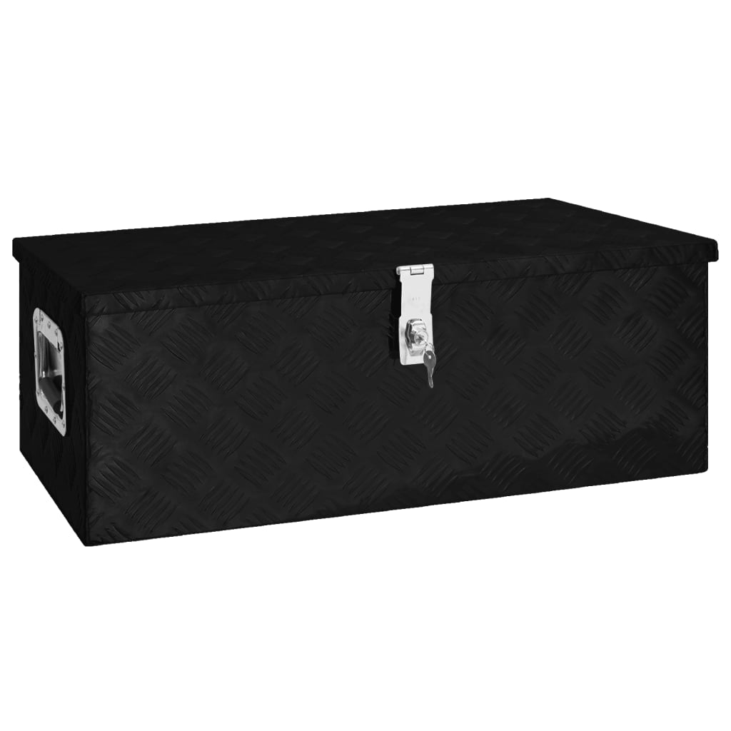 Contenitore Portaoggetti Nero 80x39x30 cm in Alluminio cod mxl 19022