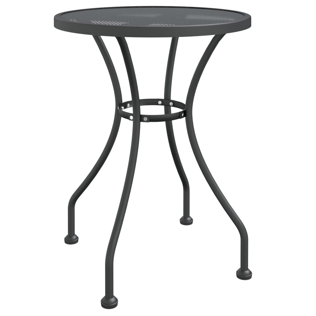 Set da Pranzo per Giardino 3pz Rete Metallica Espansa Antracite 3084709