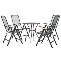 Set da Pranzo per Giardino 5pz Rete Metallica Espansa Antracite 3084710