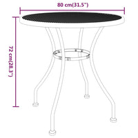 Set da Pranzo per Giardino 5pz Rete Metallica Espansa Antracite cod mxl 49322