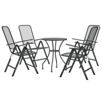 Set da Pranzo per Giardino 5pz Rete Metallica Espansa Antracite cod mxl 32089