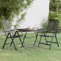 Set da Pranzo per Giardino 3pz Rete Metallica Espansa Antracite cod mxl 39457