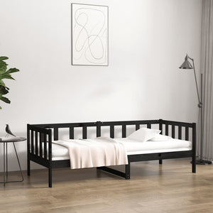 Dormeuse Nera 90x190 cm in Legno Massello di Pino cod mxl 54246