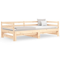 Dormeuse Estraibile 2x(90x190) cm Legno Massello di Pino 814654