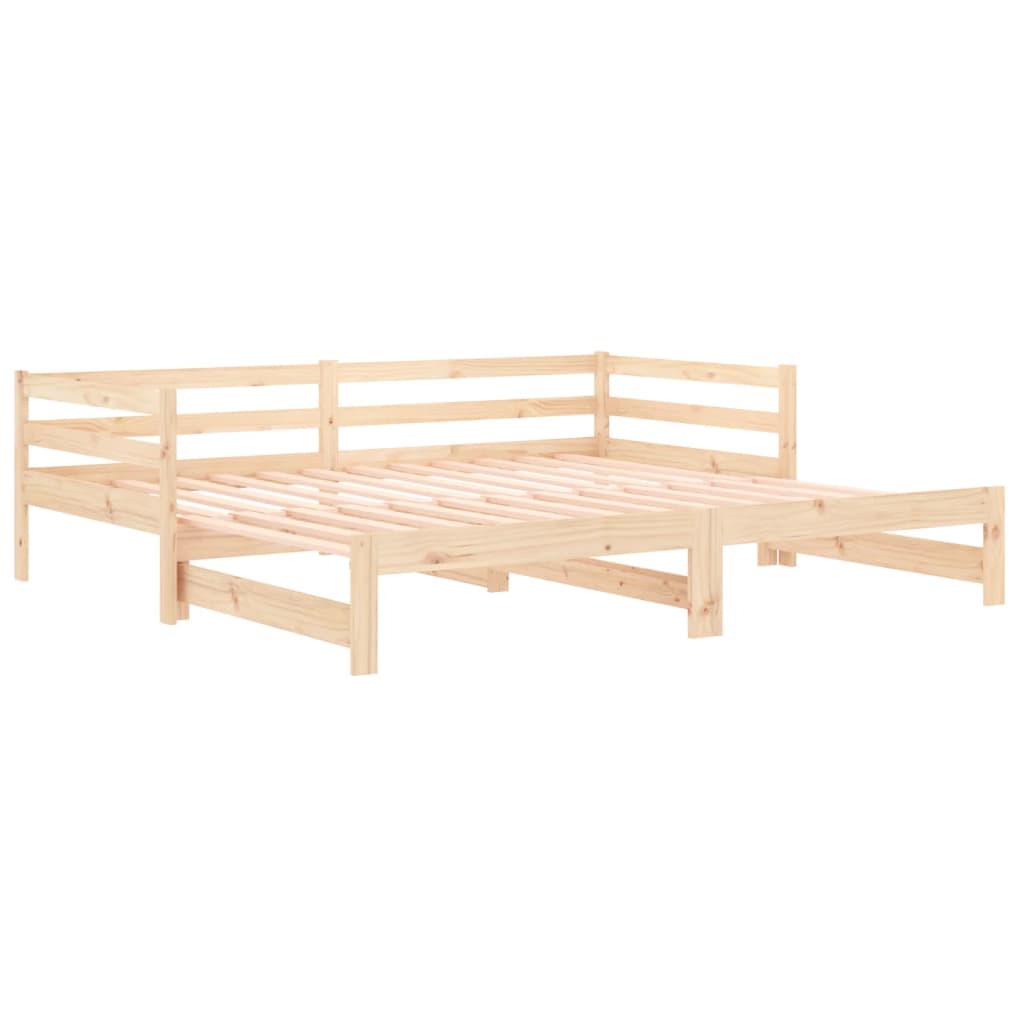 Dormeuse Estraibile 2x(90x190) cm Legno Massello di Pino 814654