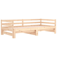 Dormeuse Estraibile 2x(90x190) cm Legno Massello di Pino 814654