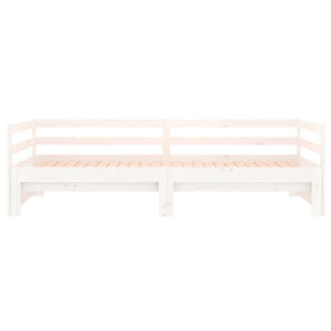 Dormeuse Estraibile Bianca 2x(90x190) cm Legno Massello di Pino 814655