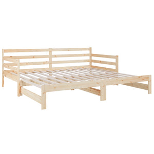 Dormeuse Estraibile 2x(90x190) cm Legno Massello di Pino 814659