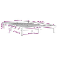 Giroletto Bianco 120x200 cm in Legno Massello di Pino cod mxl 61858