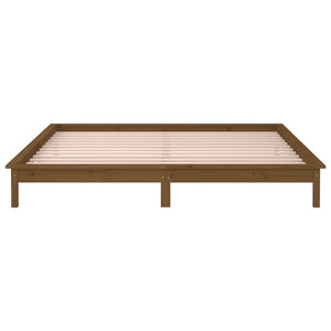 Giroletto con LED Miele 150x200 cm 5FT King Size Legno Massello 820614