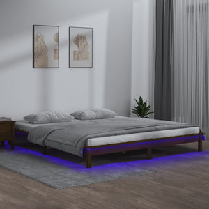 Giroletto con LED Miele 160x200 cm in Legno Massello cod mxl 54100