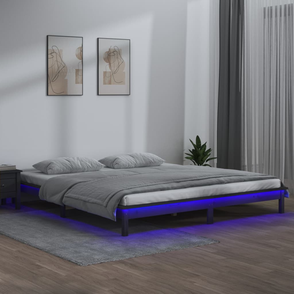 Giroletto LED Grigio 120x190 cm 4FT Small Double Legno Massello cod mxl 54529