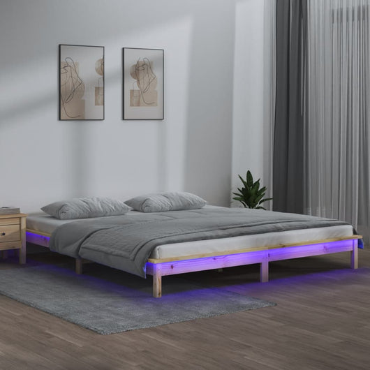 Giroletto con LED 140x190 cm in Legno Massello cod mxl 59173