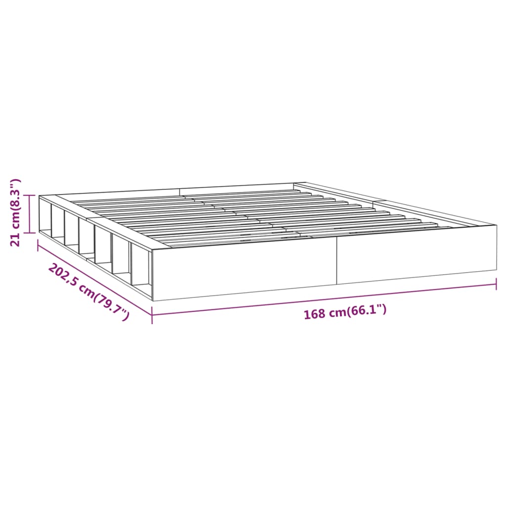 Giroletto Bianco 150x200 cm 5FT King Size in Legno Massello cod mxl 58961