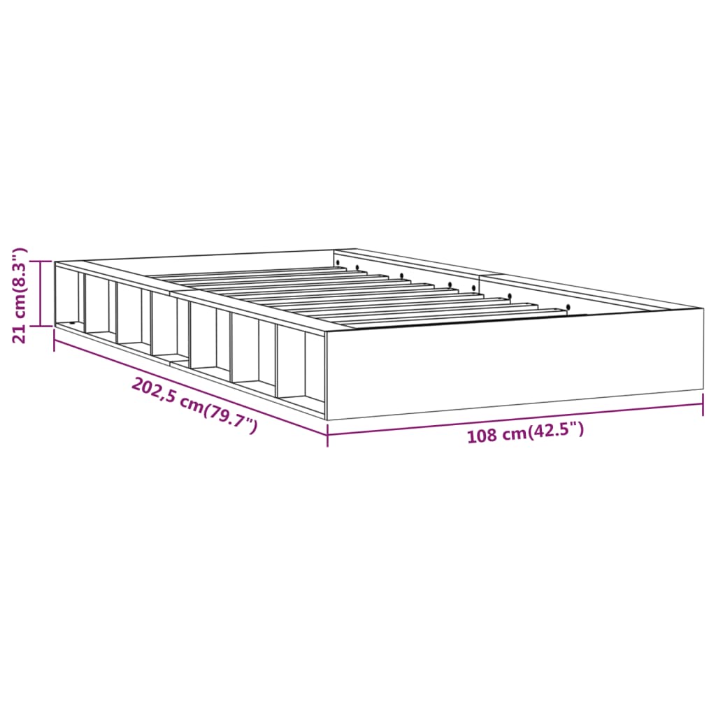 Giroletto Nero 90x200 cm in Legno Massello cod mxl 59038