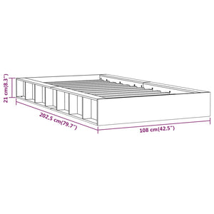 Giroletto Nero 90x200 cm in Legno Massello cod mxl 59038