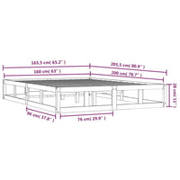 Giroletto 160x200 cm in Legno Massello cod mxl 56358