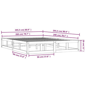 Giroletto Bianco 200x200 cm in Legno Massello 820817