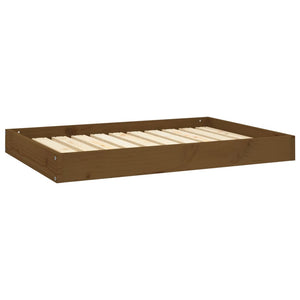 Cuccia per Cani Ambrata 91,5x64x9 cm in Legno Massello di Pino 820864