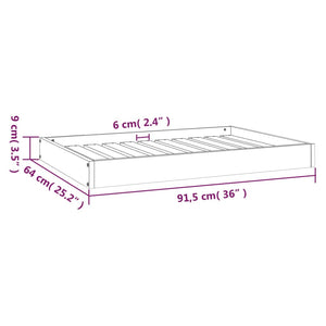 Cuccia per Cani Miele 91,5x64x9 cm in Legno Massello di Pino