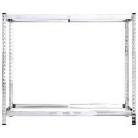 Portapneumatici a 2 Livelli Argento 110x40x110 cm in Acciaio 152891