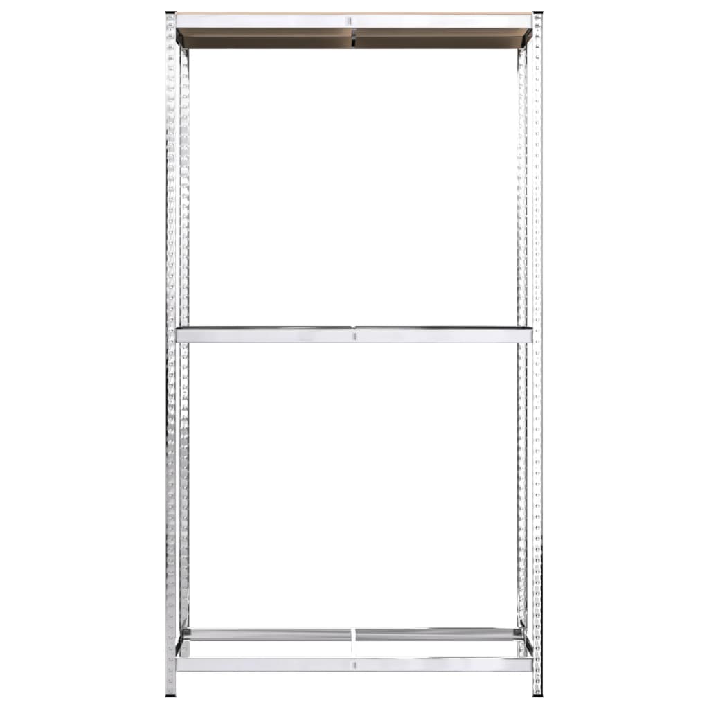 Portapneumatici a 2 Livelli 2pz Argento 110x40x180cm in Acciaio 152894