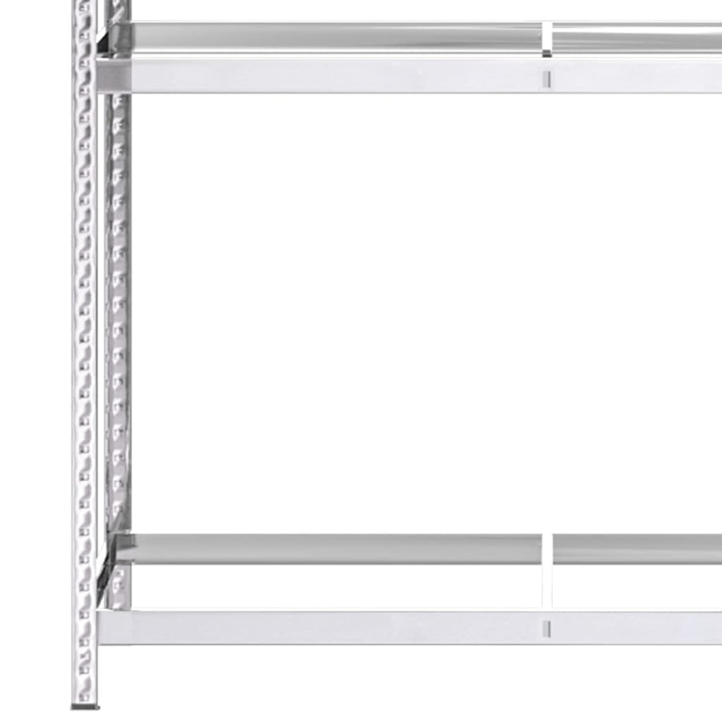 Portapneumatici a 2 Livelli 2pz Argento 110x40x180cm in Acciaio 152894