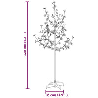 Albero di Ciliegio con 84 LED Bianco Caldo 120 cm cod mxl 12057