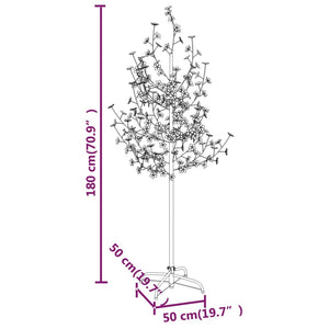 Albero di Ciliegio con 200 LED Bianco Caldo 180 cm cod mxl 67932