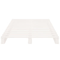 Letto a Pallet Bianco 100x200 cm in Legno Massello di Pino 821383