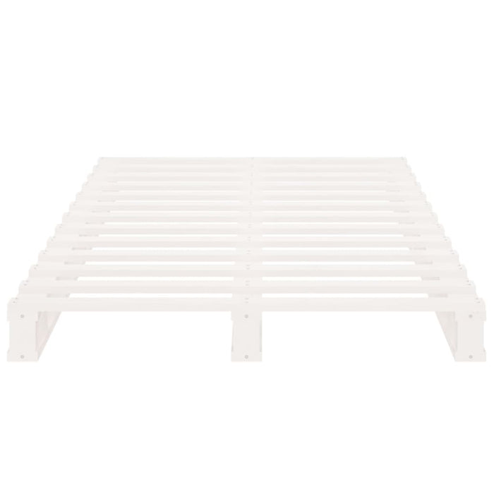 Letto a Pallet Bianco 100x200 cm in Legno Massello di Pino 821383