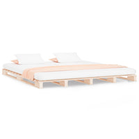 Letto a Pallet 150x200 cm Legno Massello di Pino 5FT King Size 821397