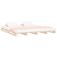 Letto a Pallet 150x200 cm Legno Massello di Pino 5FT King Size 821397