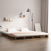 Letto a Pallet Marrone 150x200cm Massello di Pino 5FT King Size 821400