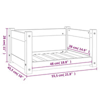 Cuccia per Cani Miele 55,5x45,5x28 cm Legno Massello di Pino cod mxl 32352