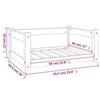 Cuccia per Cani Miele 65,5x50,5x28cm in Legno Massello di Pino cod 10174