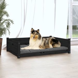 Cuccia per Cani Nera 95,5x65,5x28cm in Legno Massello di Pino cod mxl 46809