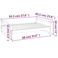 Cuccia per Cani Miele 95,5x65,5x28cm in Legno Massello di Pino